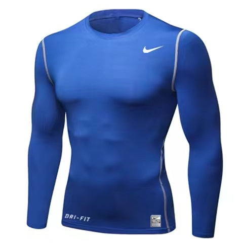 Blue nike outlet compression shirt